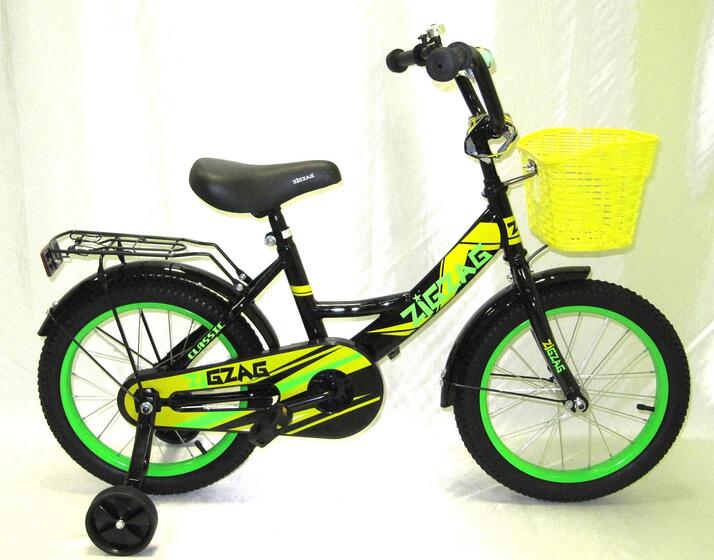 Велосипед двухколесный детский ТМ ZIGZAG, модель CLASSIC, диаметр колеса 18", черный (052651)