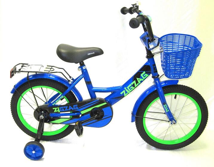 Велосипед двухколесный детский ТМ ZIGZAG, модель CLASSIC, диаметр колеса 16", синий (052606)