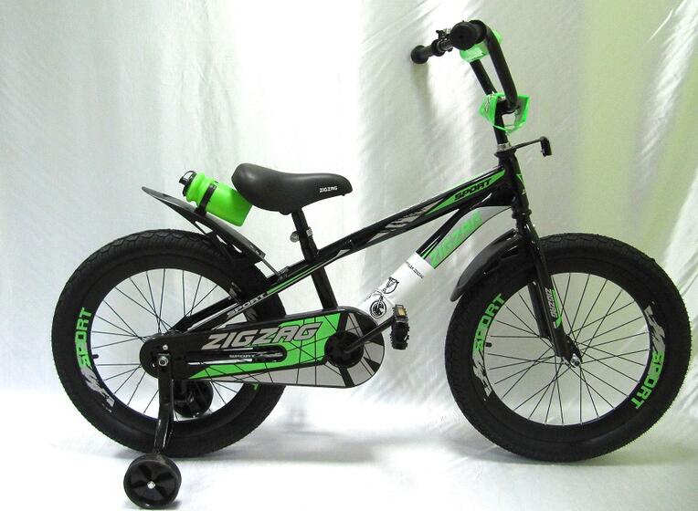 Велосипед двухколесный детский ТМ ZIGZAG, модель SPORT, высок. ал.обод  20", черный (052774)