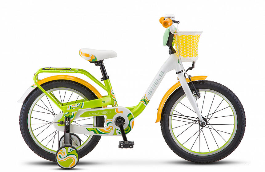 Велосипед 16" STELS Pilot-190 9" Зеленый/желтый/белый