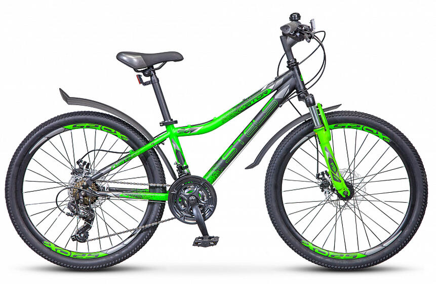 Велосипед Navigator 410 MD 21-sp 13" Чёрный/зелёный арт.V010