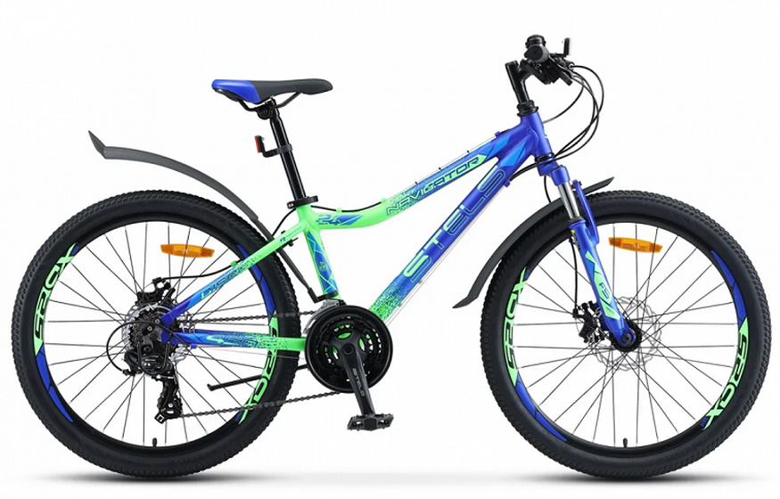 Велосипед Navigator 450 MD ( 13" Синий/ неоновый зеленый) арт.V030