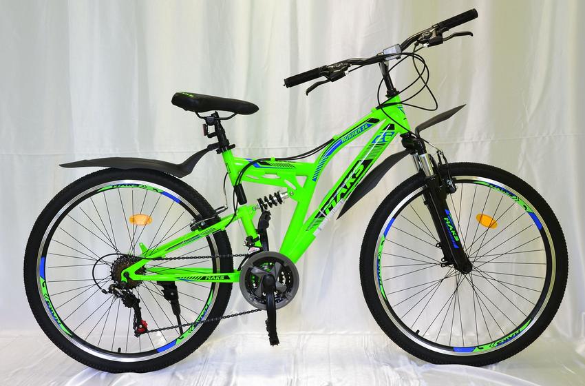 Велосипед 27,5" ТМ MAKS,  RUNNER DISC, двух подв. рама19" зеленый
