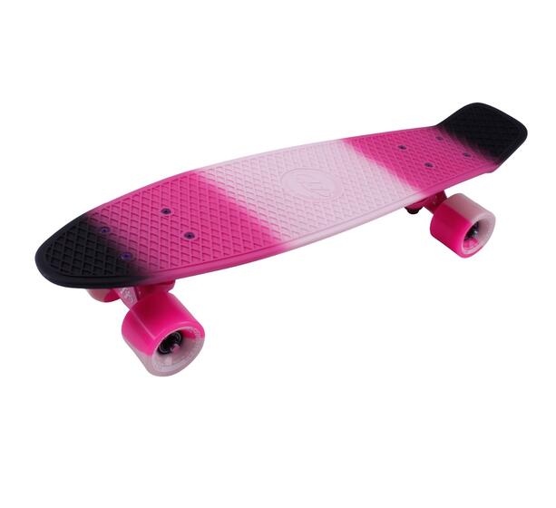 Скейтборд пластиковый Multicolor 22 pink/black1/4 TSL-401М