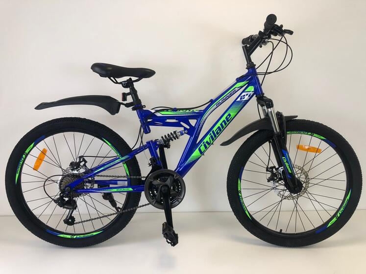 Велосипед 26" ТМ Civilane, RUNNER DISC, двух подв. рама19" Синий/blue