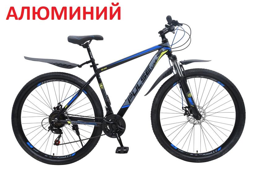 Велосипед 29" Pulse Lite MD-5600-19-6, черный/синий/желтый