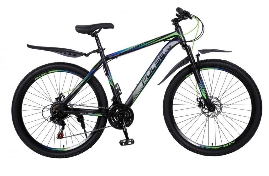 Велосипед 29" Pulse Lite MD-4900-25, черный/зелено/синий 